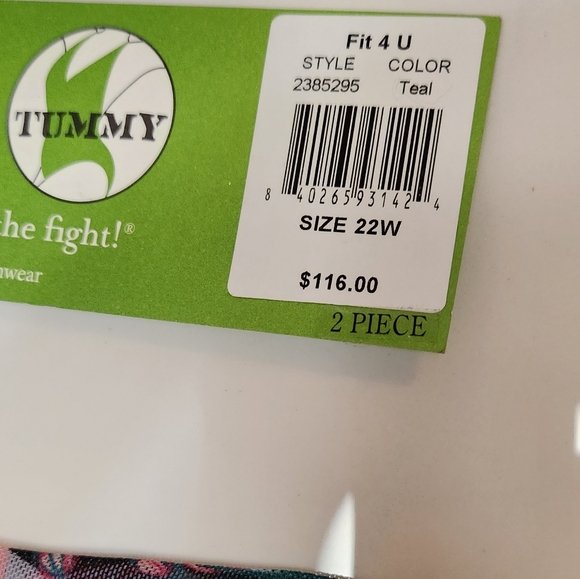 🆕️ Fit 4 U Innovative Swim Solutions Tankini and Bottom Swimwear Set Sz 22W - Picture 15 of 16